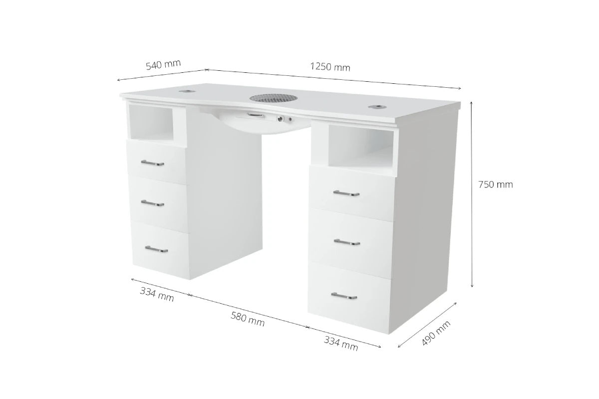 Table de manucure ›ANAPRE SILVER‹ Swisshairdesign