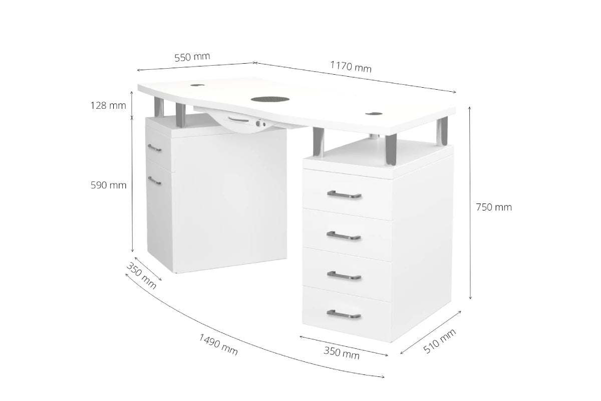Table de manucure ›ANATWI‹ Swisshairdesign