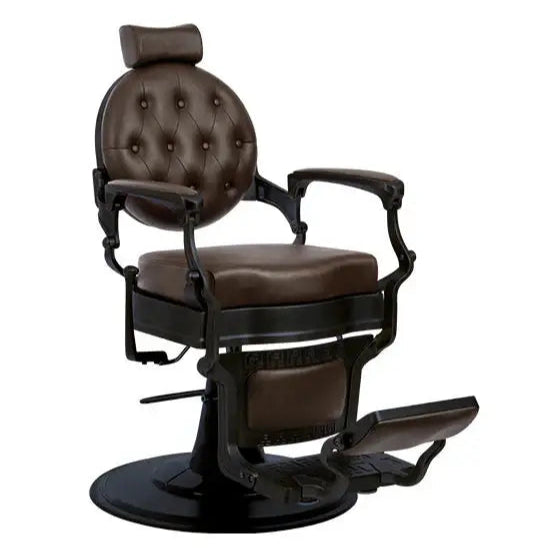Fauteuil barbier ›WEABUZ BLACK DARK BROWN‹ Swisshairdesign
