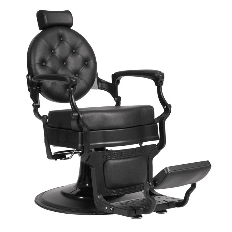 Fauteuil barbier >BUZZ BLACK - BLACK EDITION< Swisshairdesign