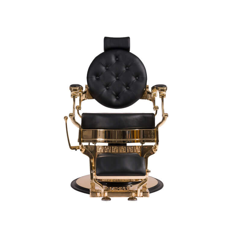 Fauteuil barbier >WEABUZ GOLD - BLACK EDITION< Swisshairdesign