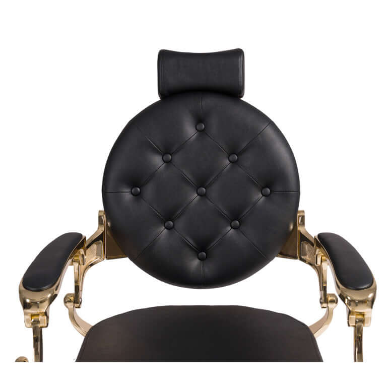 Fauteuil barbier >WEABUZ GOLD - BLACK EDITION< Swisshairdesign