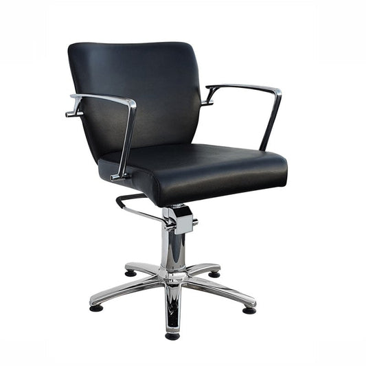 Fauteuil >LAURA< Similicuir noir SwissHairDesign