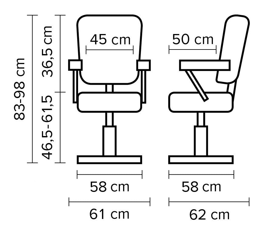 Fauteuil >NEO-BLACK< SwissHairDesign