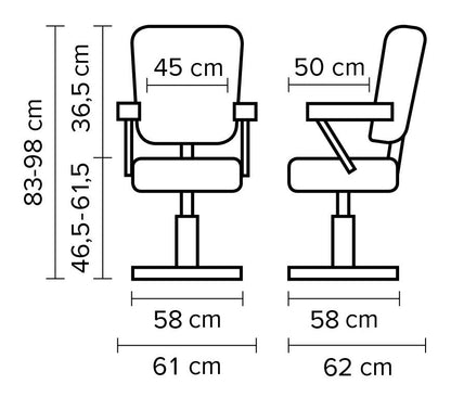 Fauteuil >NEO-BLACK< SwissHairDesign