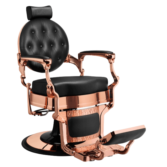 Fauteuil barbier >BUZZ BLACK - PINK EDITION< Swisshairdesign