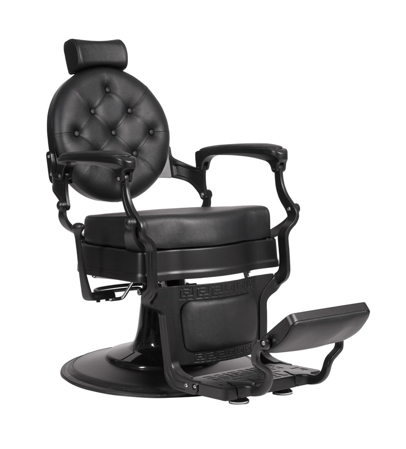 Fauteuil barbier >BUZZ BLACK - BLACK EDITION< Swisshairdesign