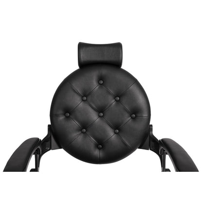 Fauteuil barbier >BUZZ BLACK - BLACK EDITION< Swisshairdesign