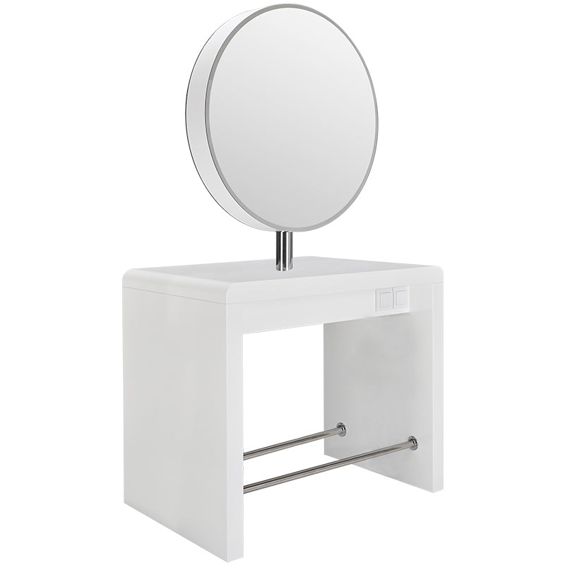 Coiffeuse îlot >REFLECTION 2< miroir rond Swisshairdesign